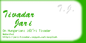 tivadar jari business card